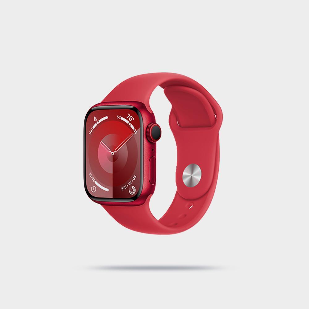 Apple Watch Series 9 GPS + Cellular 45mm Steel Case with Clay Sport Band Image 4