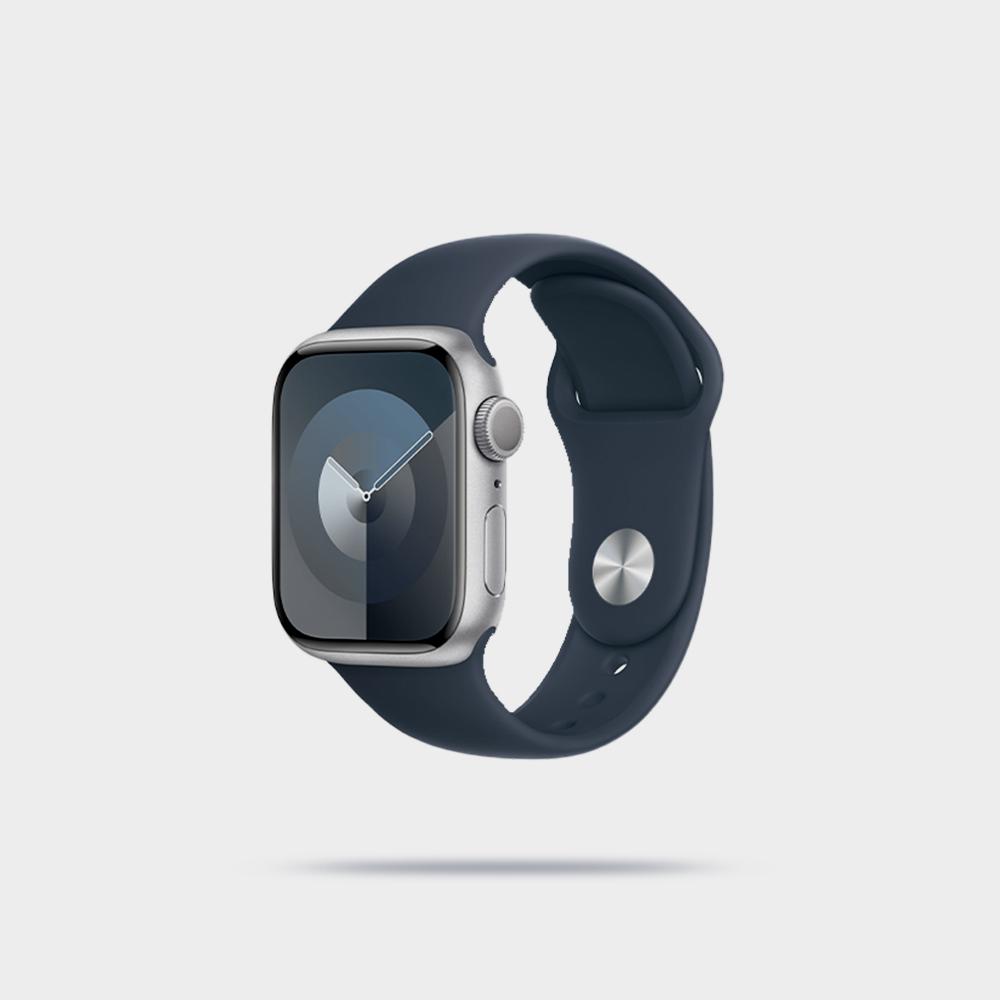 Apple Watch Series 9 GPS + Cellular 45mm Steel Case with Clay Sport Band Image 3