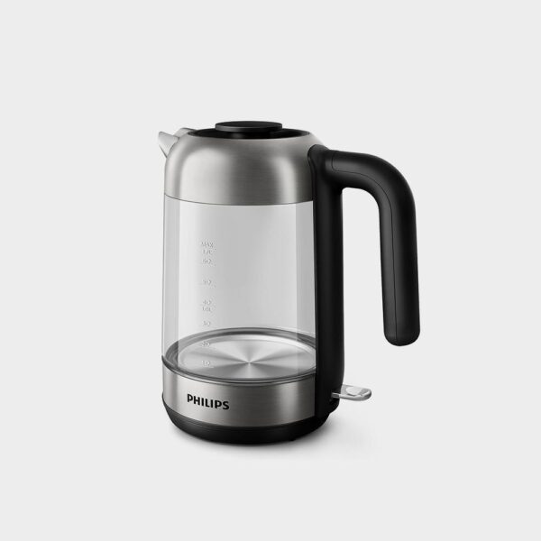Glass Kettle Stainless Steel, Crystal 2200W 1 7L, Mid Entry Light Status Indicator
