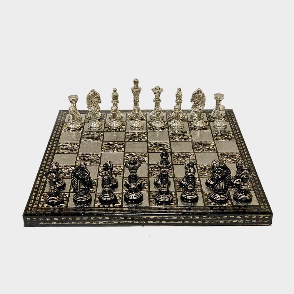 StoneKraft Collectible Brass Board Chess Game Board Set With 100% Brass Pieces Chessmen Coins Image 2